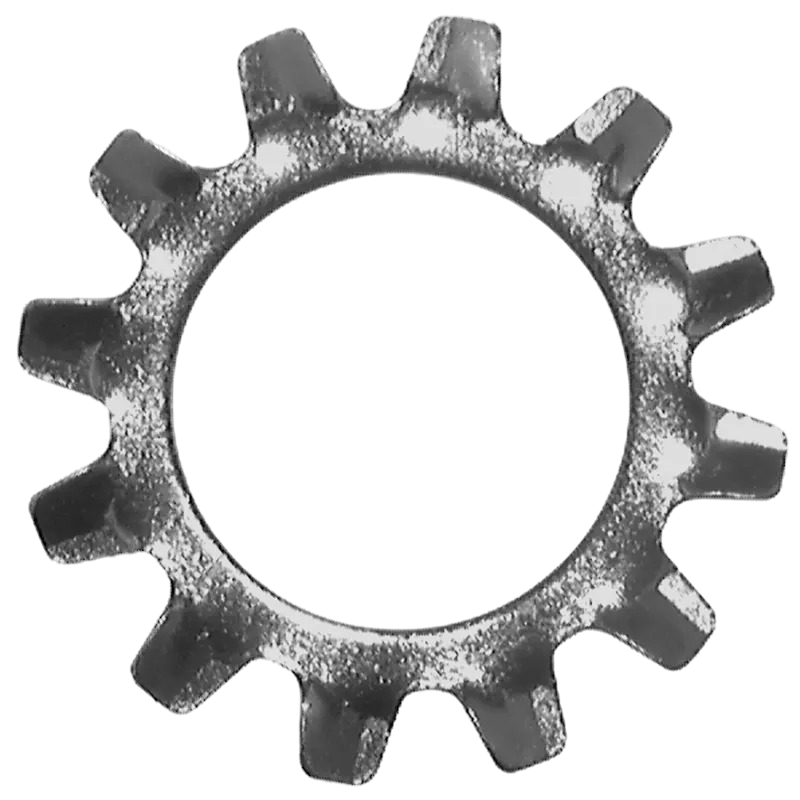 WASHERS 17 External tooth washer for enhanced grip and vibration resistance.