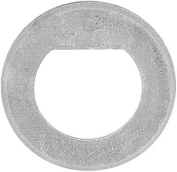 WASHERS 9 D-shaped washer with flat edge for anti-rotation fastening applications.