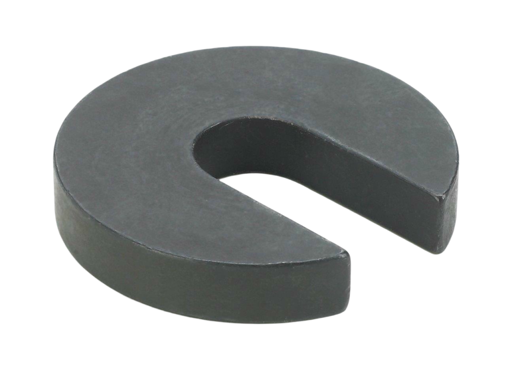 WASHERS 33 Steel C-washer with open slot for quick installation and removal.