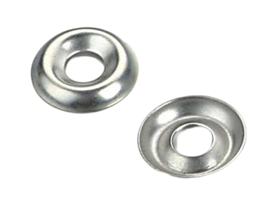 WASHERS 31 Concave cup washers with polished finish for countersunk screw applications.