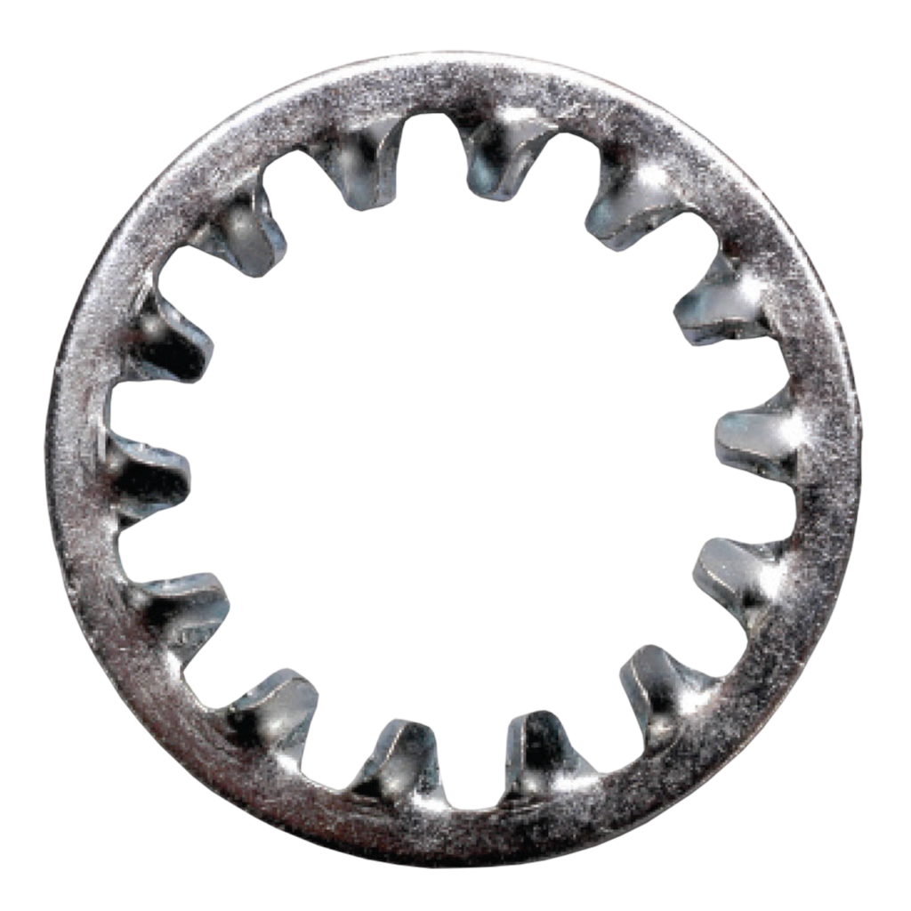 WASHERS 16 Internal tooth lock washer for high-torque fastening.
